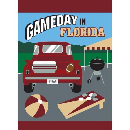 MAGNOLIA GARDEN FLAGS 13 x 18 in Game Day in Florida Garden Flag Garnet  Gold 1467